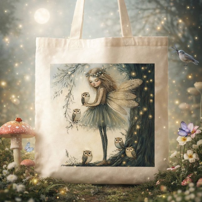 Feen- und Eulen-Tasche Tragetasche (Von Creator hochgeladen)