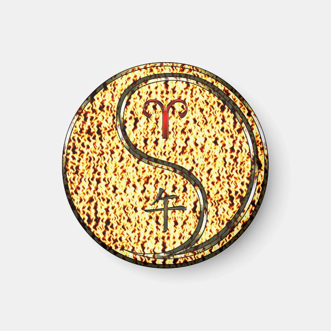 Feen und Feuerpferd Magnet (Vorne)