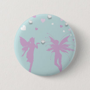 Feen und Herzen Button