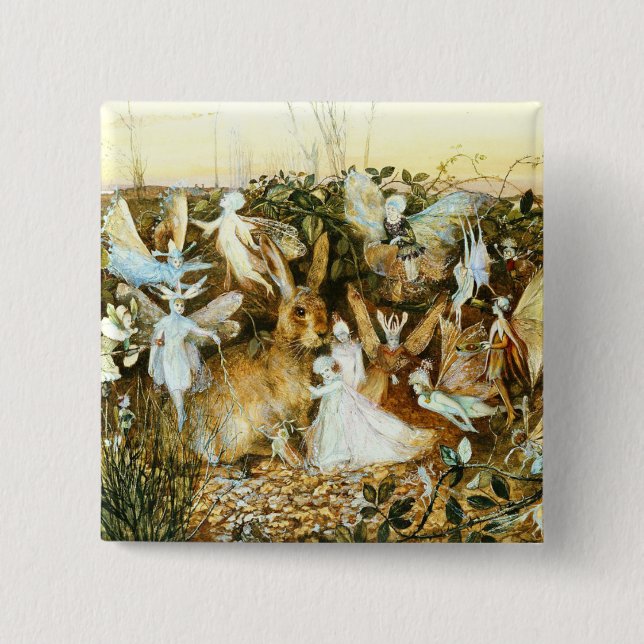 Feen und Kaninchen Button (Vorderseite)