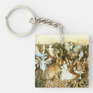 Feen und Kaninchen Schlüsselanhänger