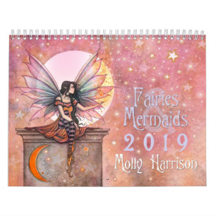 Feen und Meerjungfrauen 2019 Wandkalender Molly H