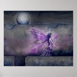 Feen- und Purple Heart Fantasy-Kunstprint Poster