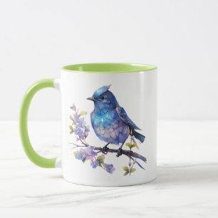 Feen-Vogel-Blumen-Aquarell-Clipart-73611 Tasse