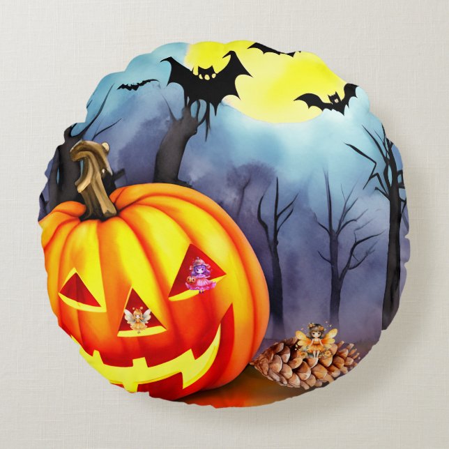 Feen wie Halloween auch Rundes Kissen (Vorderseite)