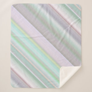 Feengarten Rosa, Lila und Mint gestreift Sherpadecke