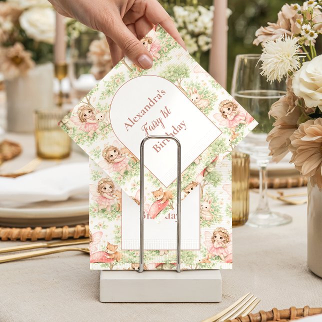 Feengarten zum ersten Geburtstag Serviette (Von Creator hochgeladen)