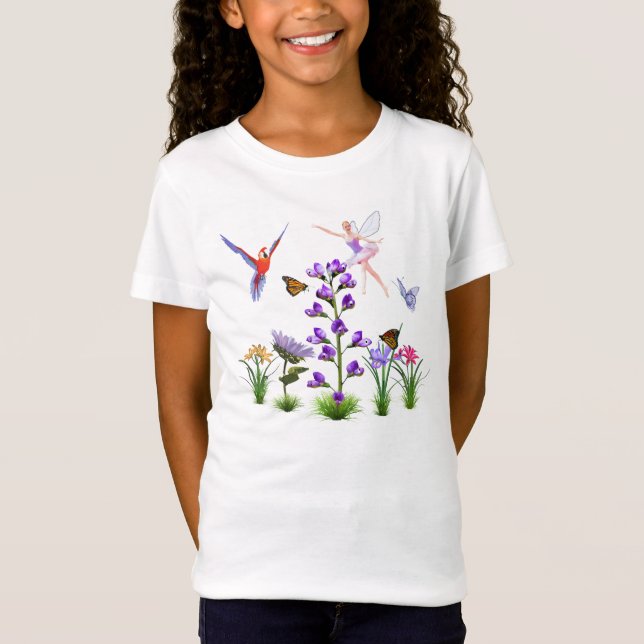 Feenhafte Garten-Fantasie T-Shirt (Vorderseite)