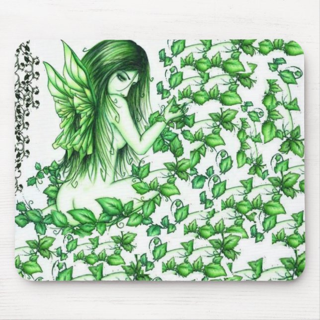 Feenhafte Mausunterlage des grünen Efeus! Mousepad (Vorne)