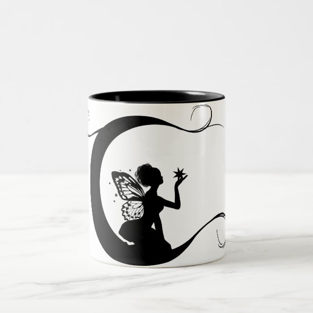 Feenhafte Mond-Kaffee-Tasse Zweifarbige Tasse (Mittel)
