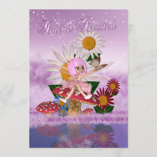 Feenhafte Prinzessin Birthday Party - feenhaftes Einladung