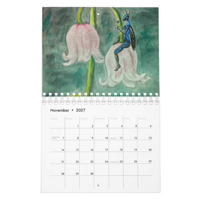 Feenhafter Blumenkalender Kalender (Nov 2027)