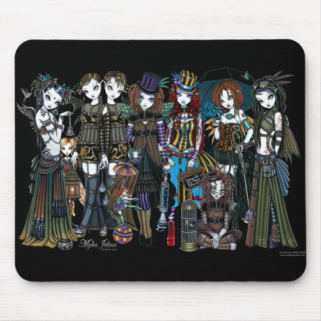 Feenhafter Steampunk Zirkus wunderlicher Mousepad (Vorne)