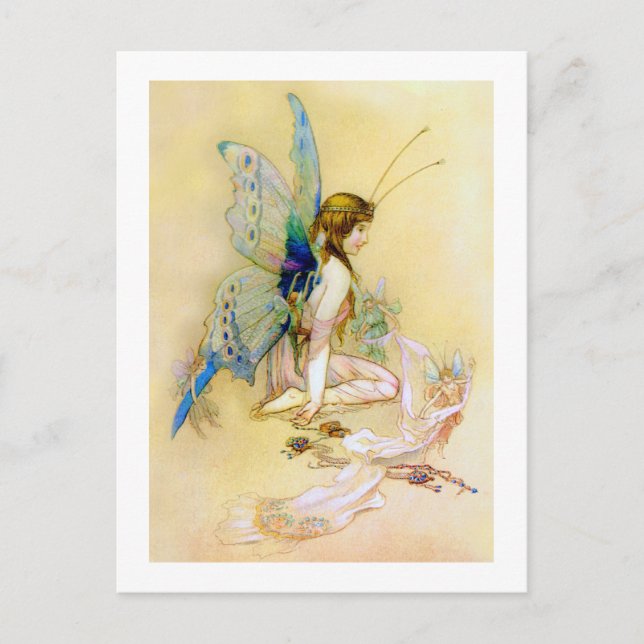 Feenhaftes Prinzessin Is Dressed By Pixies Postkarte (Vorderseite)