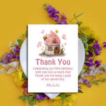 Feenhaus danke dir, Mädchen Geburtstag pink