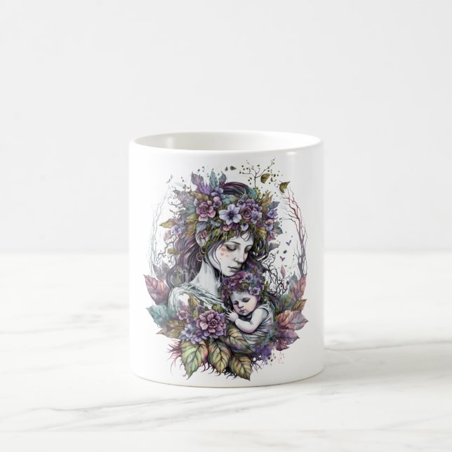 Feenmutter und Kind Kaffeetasse (Mittel)