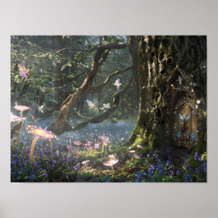 Feenposter mit Feentür Poster