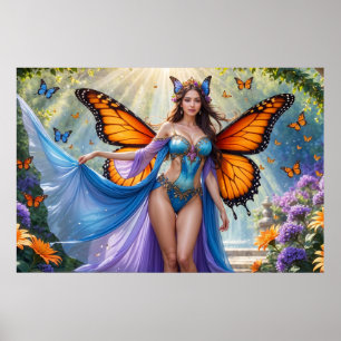 Feenposter mit Schmetterlingsflügeln (3) Poster