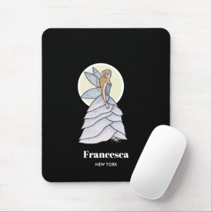 Feenprinzessin Blüten Modeillustration Mousepad