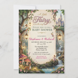 Feenprinzessin Pink Fantasy Schloss Einladung