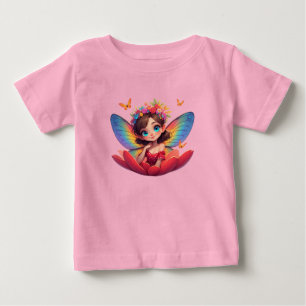 🧚 Feenprinzessin-Rose-Shirt für kleine Mädchen 🌹 Baby T-shirt