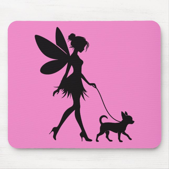 Feenwandelnder Chihuahua Mousepad (Vorne)