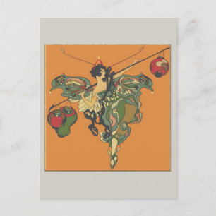 Féerie Ballerina Avec Lanterne Carte Postale