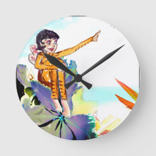 Fées d'arbre - horloge murale