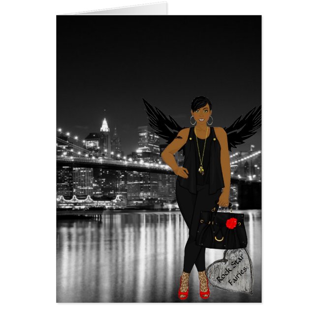 Fées Rock Star - Carte blanche (Devant)