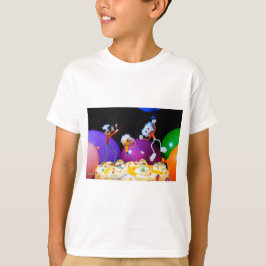 Feestelijke Fubby foto met ballonnen en taart. T-Shirt