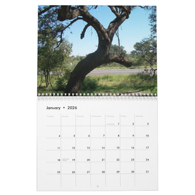 Fegefeuer-Nebenfluss-Grün-Raum-Kalender Kalender (Jan 2026)