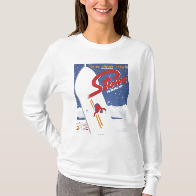 Fegendes S - Es gibt immer Schneepromo-Plakat T-Shirt (Vorderseite)