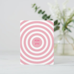 FEHLEN - Niedliche Abstrakte rosa Kreise Postkarte