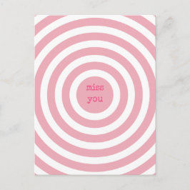 FEHLEN - Niedliche Abstrakte rosa Kreise Postkarte