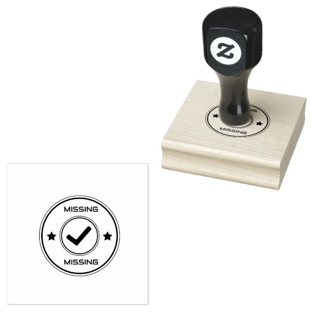 FEHLENDE Hervorhebung dringender oder wichtiger Un Gummistempel (Stempel)