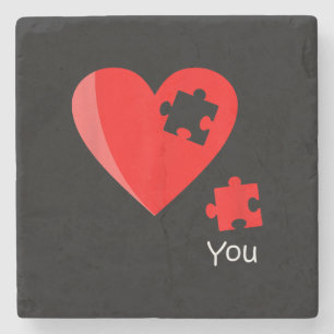 Fehlendes Stück Herz Puzzle Valetines Day T-Shirt Steinuntersetzer