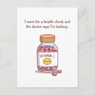 Fehlendes Vitamin U Lustiger Valentinstag Postkarte