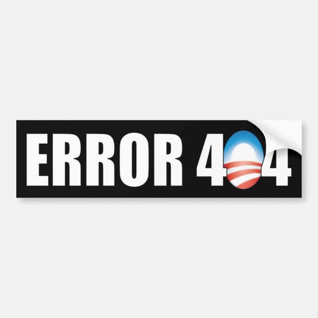 Fehler 404: AntiObamacare Autoaufkleber (Vorne)