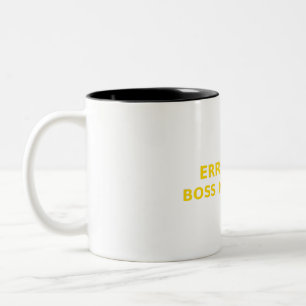 Fehler 404 Chef nicht gefunden Lustiger Unternehme Zweifarbige Tasse