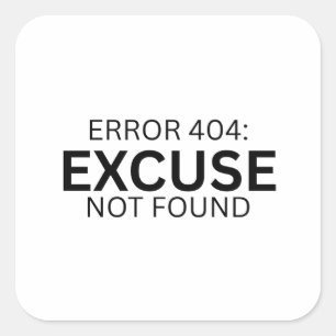 Fehler 404 Entschuldigung Nicht Gefunden Minimalis Quadratischer Aufkleber