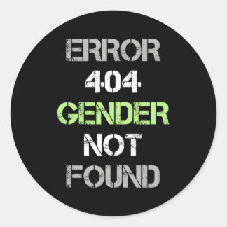Fehler 404 Geschlecht wurde nicht gefunden und der Runder Aufkleber