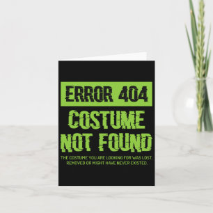 Fehler 404 Kostüm nicht gefunden Lazy Halloween Ma Karte
