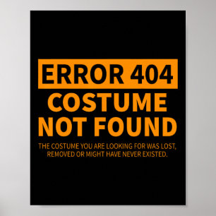 Fehler 404 Kostüm wurde nicht gefunden Matching Fu Poster