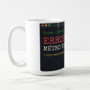 Fehler 404 Métro nicht gefunden Lustiger Programmi Kaffeetasse