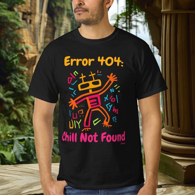Fehler 404 Nicht gefundener Pop Art Robot Neon T-Shirt (Von Creator hochgeladen)