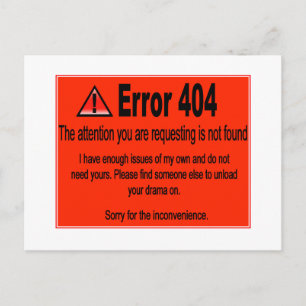 Fehler 404 postkarte