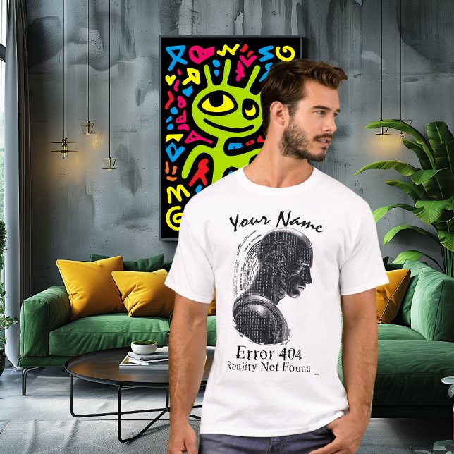 Fehler 404 - Realität nicht gefunden | Cyberpunk T T-Shirt (Von Creator hochgeladen)