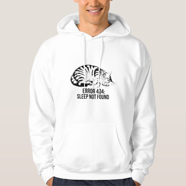 Fehler 404: Schlaf nicht gefunden - Funny Cat Desi Hoodie (Vorderseite)