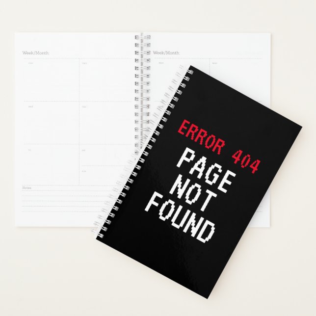 Fehler 404 Seite Nicht gefunden Planer für die Arb (Anzeige)
