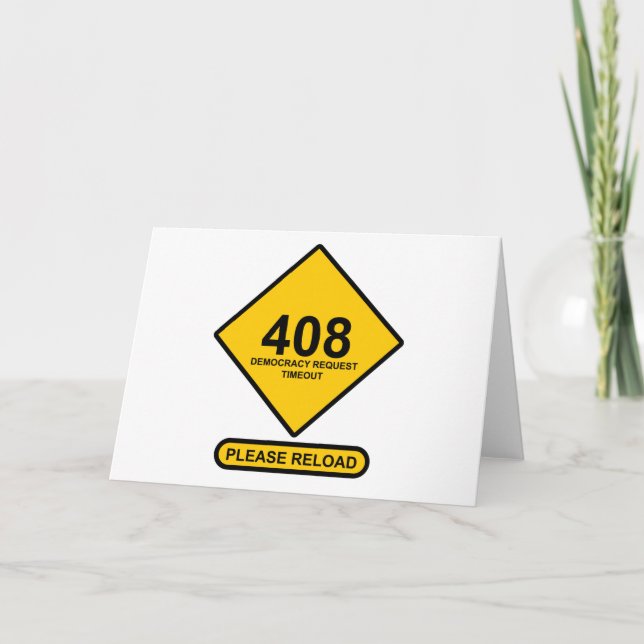 Fehler 408: Timeout für Demokratie Einladung (Vorderseite)